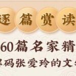 有声书《张爱玲全集》MP3免费打包下载 第一炉香、倾城之恋原著小说 856集全-bt
