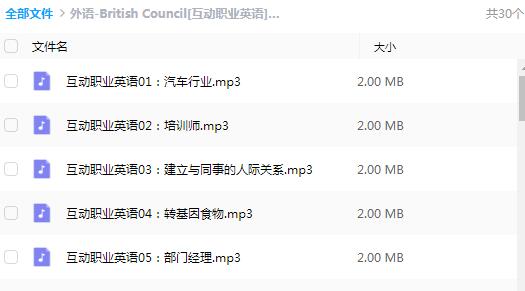 有声书《British Council 互动职业英语》MP3免费打包下载 全30集 Joyce-bt